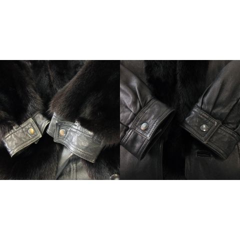 ノーブランド リバーシブル ミンクファージャケット レザージャケット