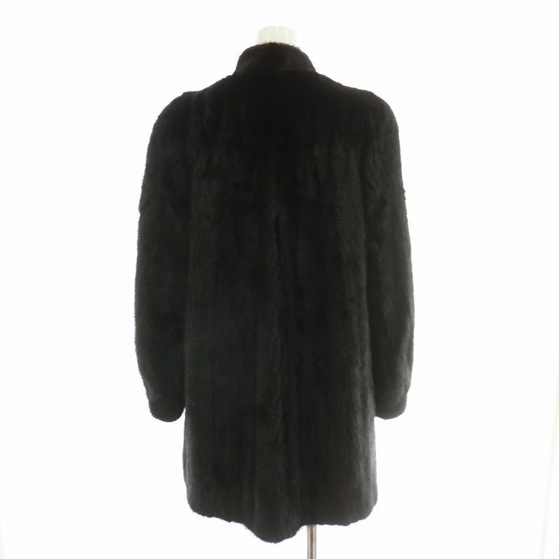 ブラックグラマ BLACKGLAMA ミンクファー コート 毛皮 ハーフ 茶