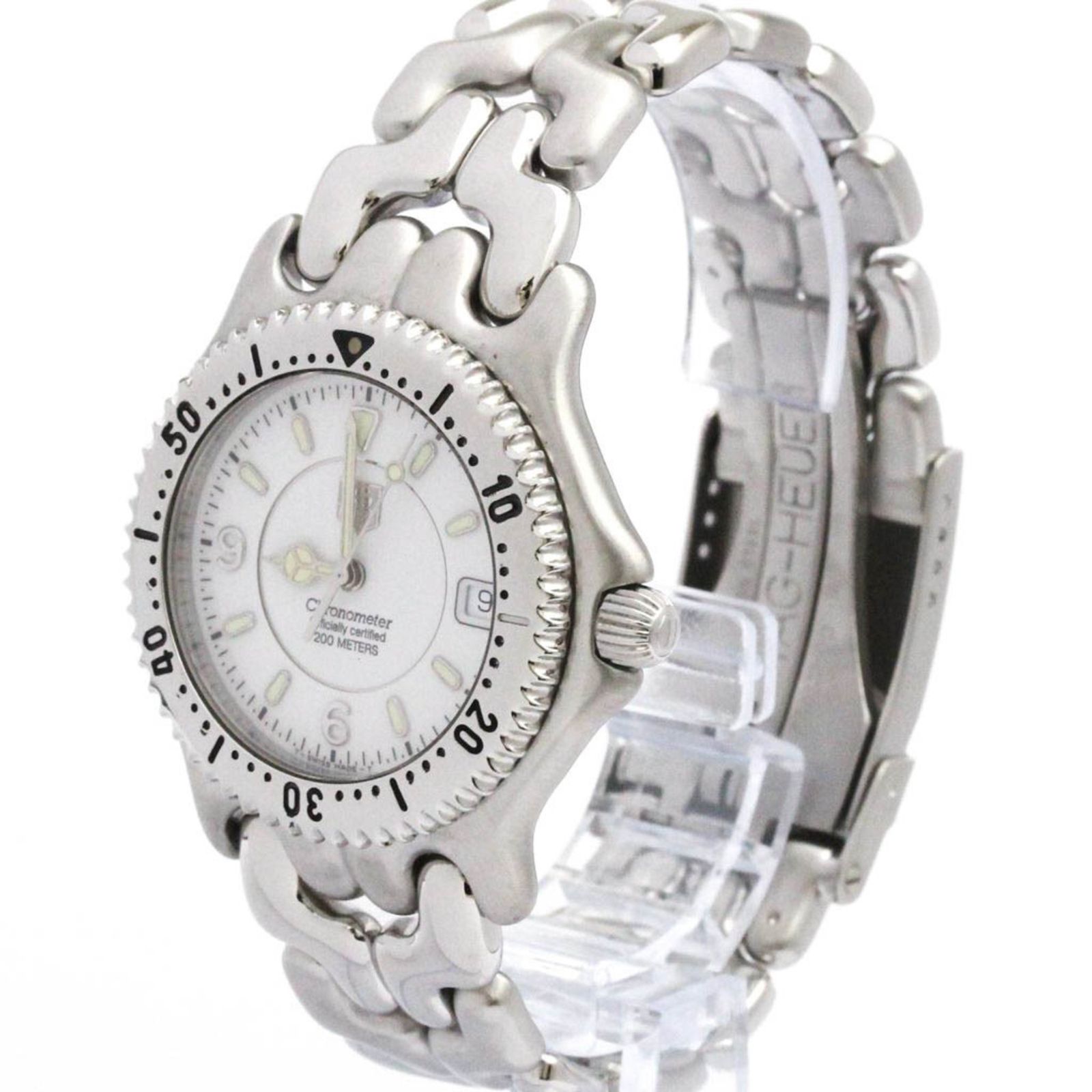  タグホイヤー TAG HEUER セル クロノメーター 200M ステンレススチール 自動巻き メンズ 時計 WG5113 外装仕上げ済み Vネック 自動巻き時計 腕時計(アナログ)