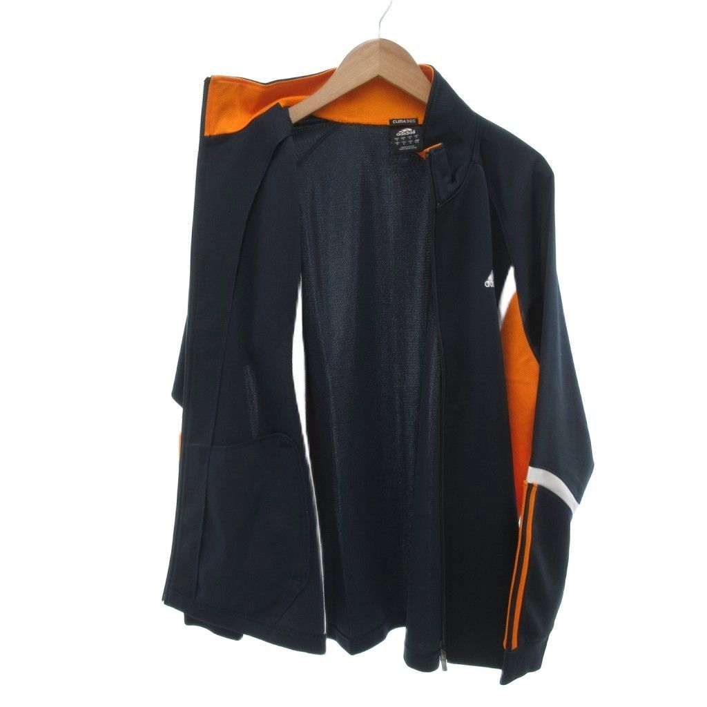 adidas ネイビーオレンジ ジャージ　トラックパンツジャケット　セットアップ アディダス adidas セットアップ ジャケット ジャージ トラック
