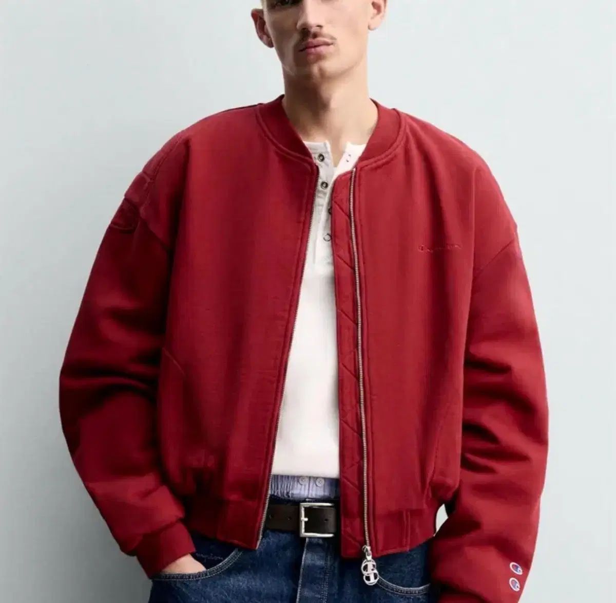 ザラ x チャンピオン コラボ ダウン ジップアップ ブルゾン ジャケット M