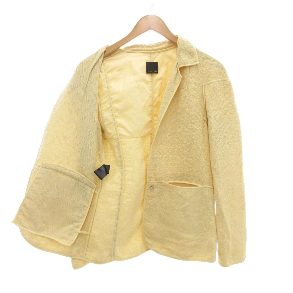 フェンディ FENDI ジャケット シングル 40 イエローベージュ /UO