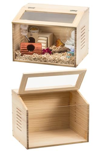 組立カンタン】小動物/爬虫類用 ペットケージ Sサイズ(幅40cm) 木製