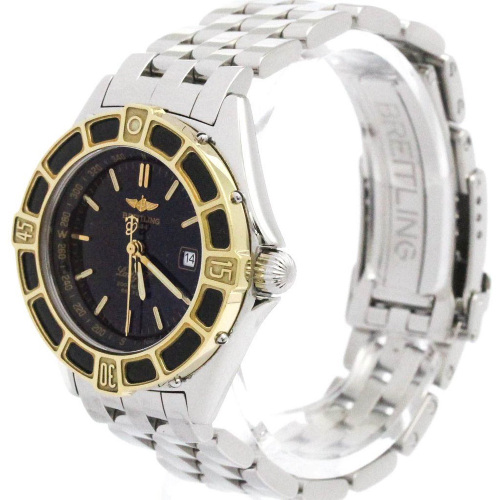 ブライトリング レディJ K 18 ゴールド ステンレススチール クォーツ レディース 時計 D 52065 外装仕上げ済み