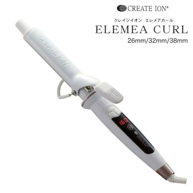 クレイツ エレメアカール SC-G733 W カールアイロン ヘアアイロン 海外兼用 CREATE ION 人気 おすすめ スタイリング ヘアアレンジ 1年保証 クレイツ エレメアカール SC-G733 W カールアイロン ヘアアイロン 海外