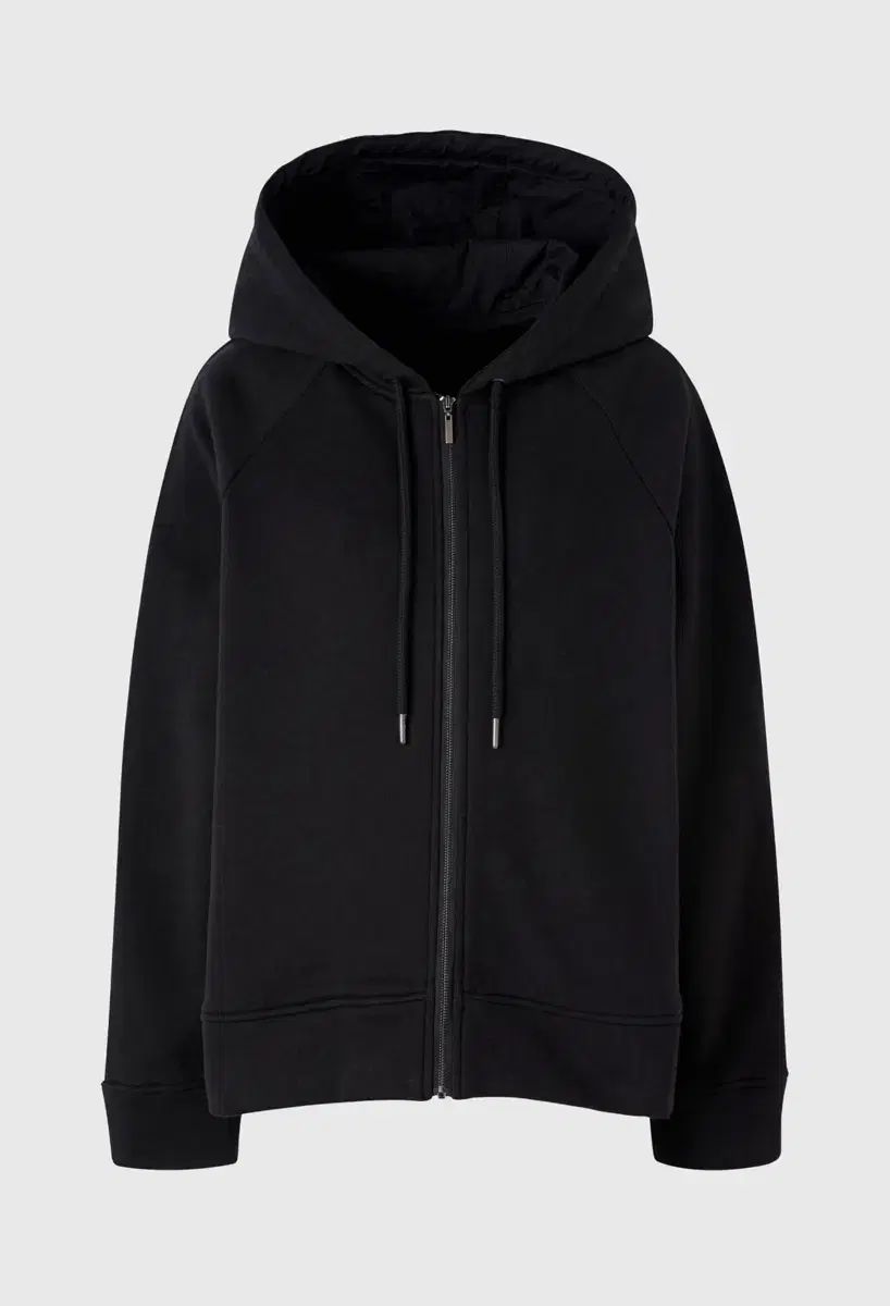 ORR オル コモン スリット フード ジップアップ ブラック