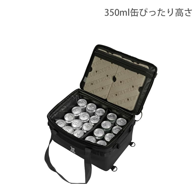  DOD ディーオーディー ソフトくらひこ 15 L ソロキャンプ や デュオキャンプ で 使いやすい 厚断熱材 コンパクト 軽量 で扱いやすい ソフトクーラーバッグ CL 1-920-BK ブラック クーラーボックス クーラーボックス 保冷剤