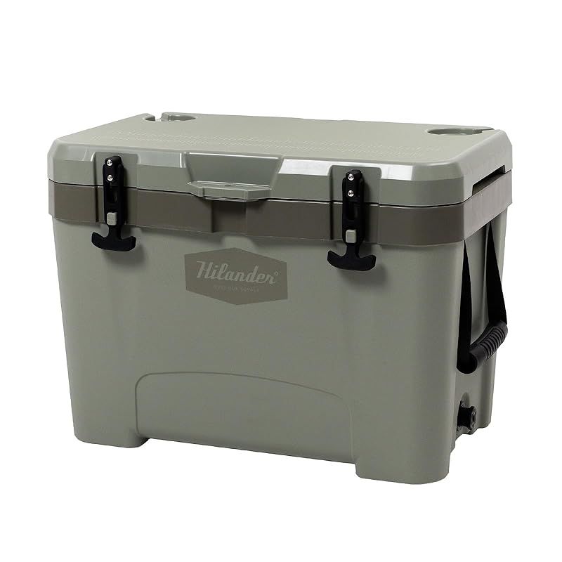 Hilander ハイランダー ハイランドクーラーボックス 35 L クーラーBOX ハードクーラーボックス 最大氷保持期間4日間 保冷力 頑丈 キャンプ 釣り 運動会 ピクニック 夏フェス BBQ おしゃれ かわいい コスパ 保冷ボックス セージグリーン