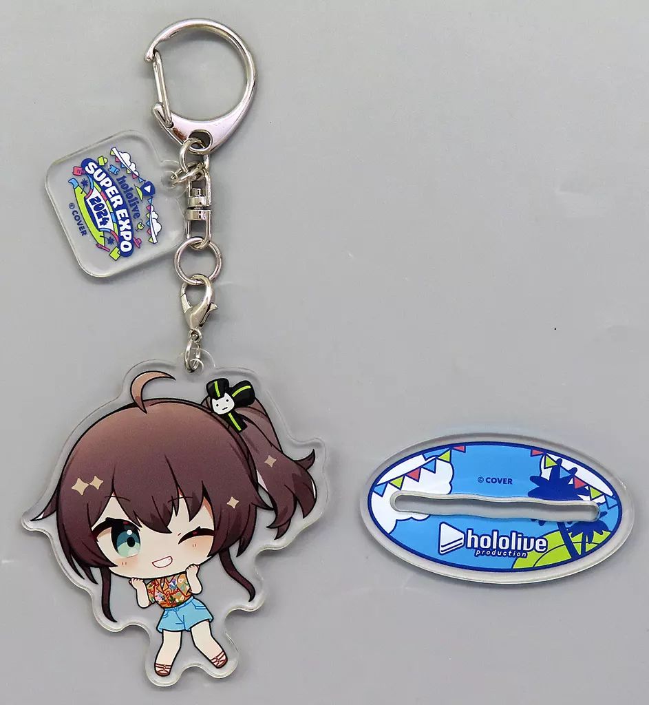 中古】キーホルダー 夏色まつり ミニキャラアクリルスタンド