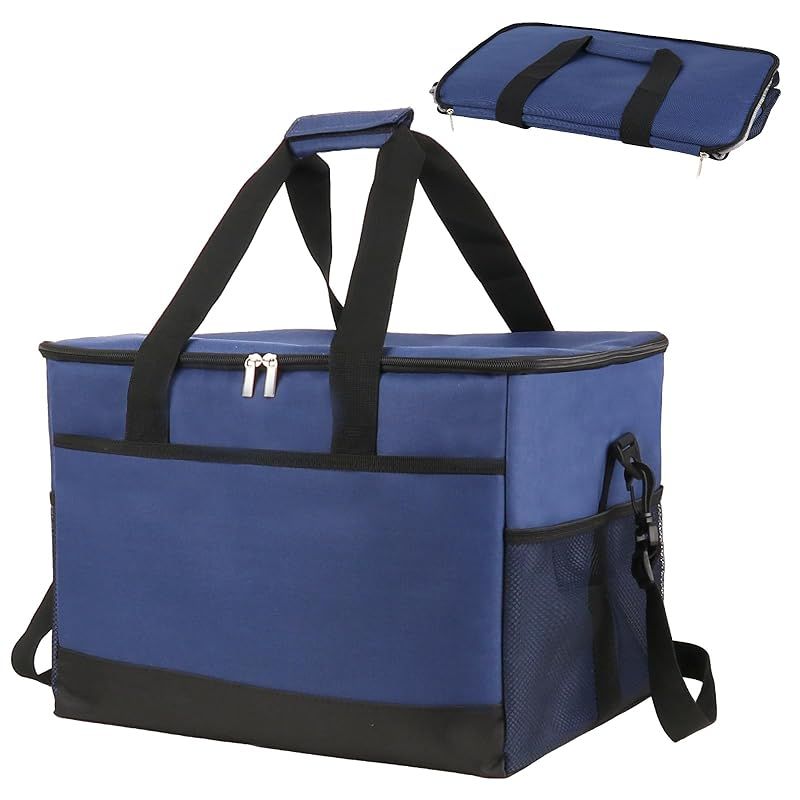 クーラーボックス【大容量 35L】折り畳み収納 耐摩耗 保冷バッグ 5層