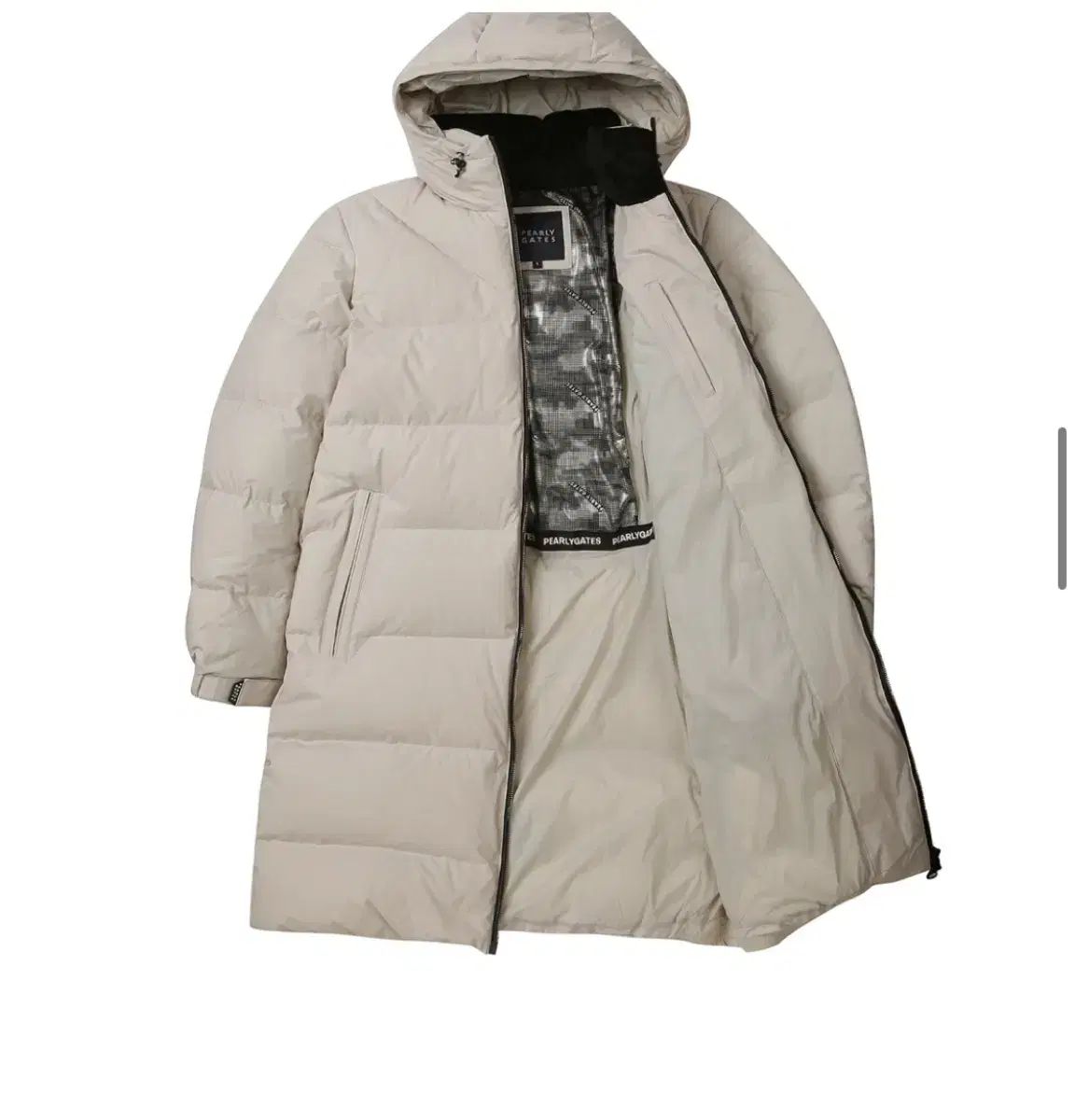パーリーゲイツ メンズ フードネック グースダウン ロング丈ダウン