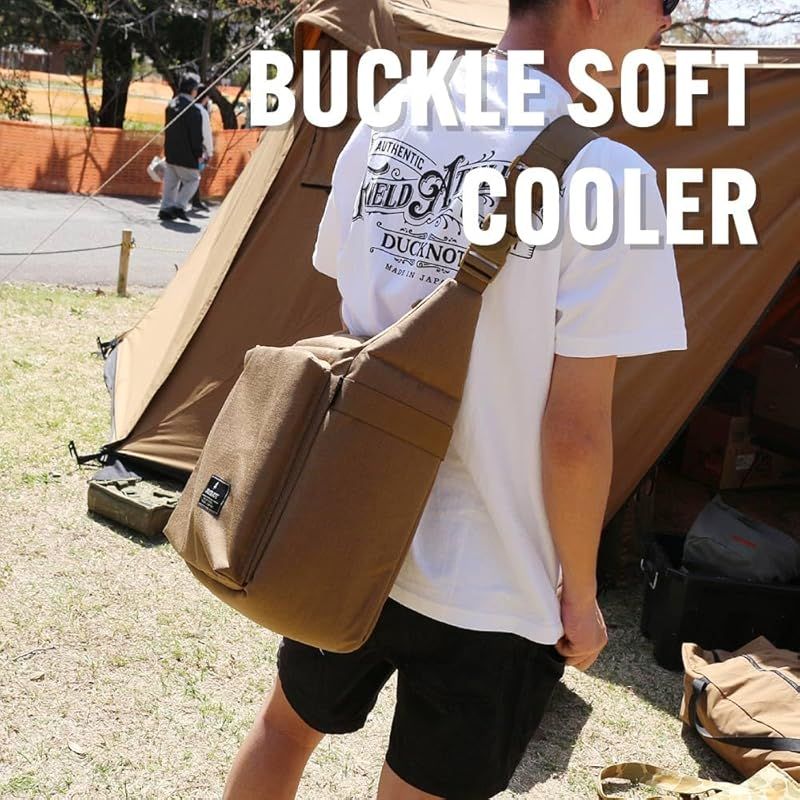 DUCKNOT バックルソフトクーラー12 クーラーバッグ 保冷バッグ クーラーボックス ソロキャンプ コヨーテ DUCKNOTロゴ