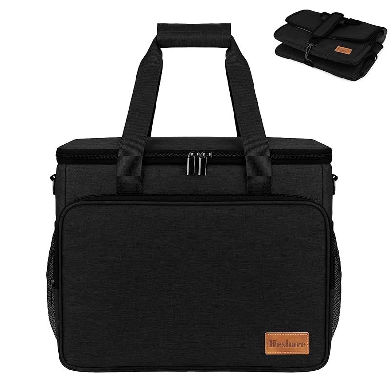 Heshare クーラーボックス 保冷バッグ 30 L大容量 折り畳み収納 クーラーバッグ 保冷 最強 保温 アウトドア キャンプ ピクニック 買い物 Black
