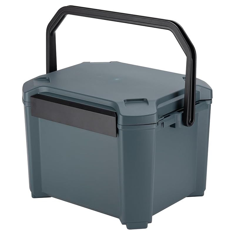 JEJアステージ 座れる 高保冷力 クーラーボックス コアフラックス インディゴグレー 26 L 幅500×奥行411×高さ340 mm レジャー スポーツ 部活 アウトドア キャンプ 鍵穴付き お弁当 釣り 仕切板付き 蓋が外せてお