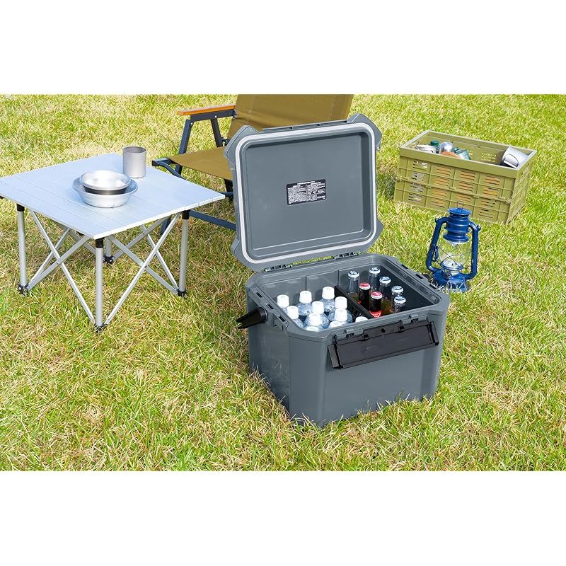  JEJアステージ 座れる 高保冷力 クーラーボックス コアフラックス インディゴグレー 26 L 幅500 奥行411 高さ340 mm レジャー スポーツ 部活 アウトドア キャンプ 鍵穴付き お弁当 釣り 仕切板付き 蓋が外せてお アウトドアバッグ クーラーボックス クーラーボックス 保冷剤