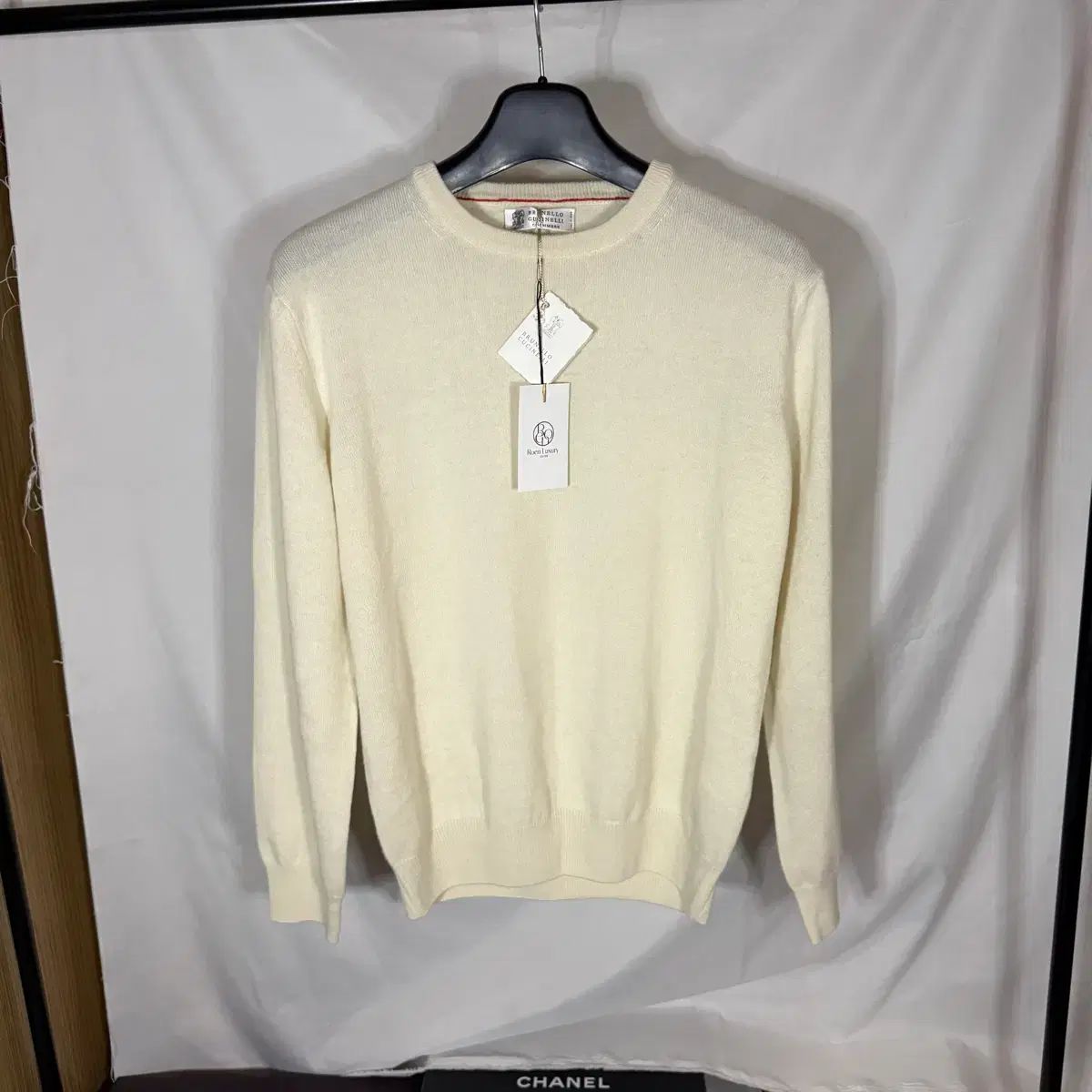 ブルネロクチネリ カシミヤ100% 50 XL ニット セーター クルーネック Brunello Cucinelli ブルネロクチネリ 国内正規品 イタリア製 カシミヤ