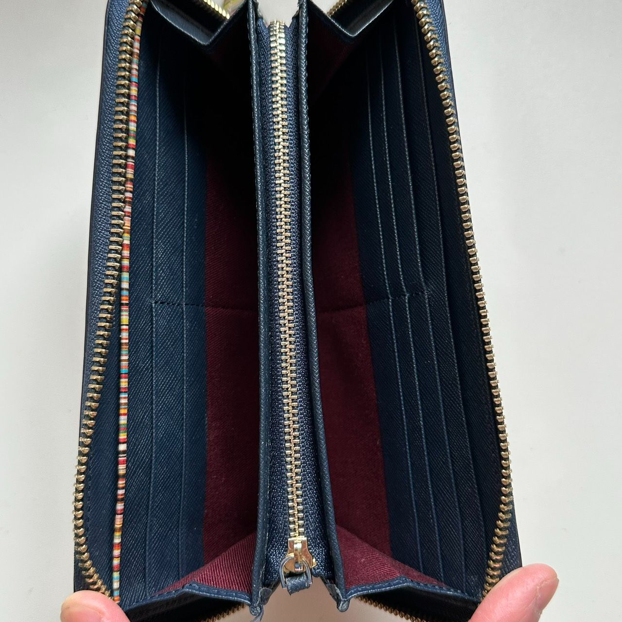 ポールスミス Paul Smith 長財布 ジップストローグレイン2 ネイビー