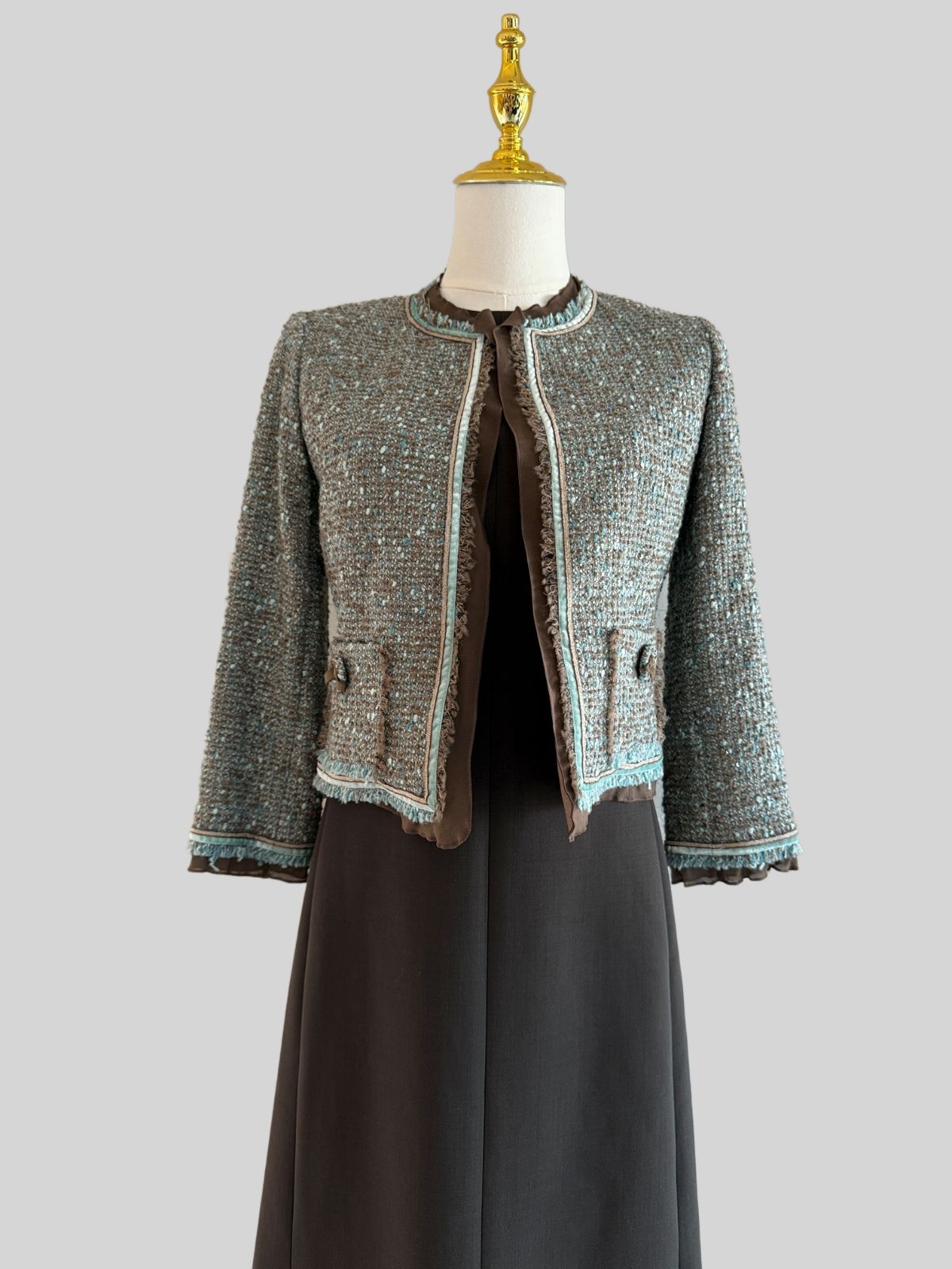 極美品FOXEY/フォクシー フォクシー スパンコール ツイードジャケット