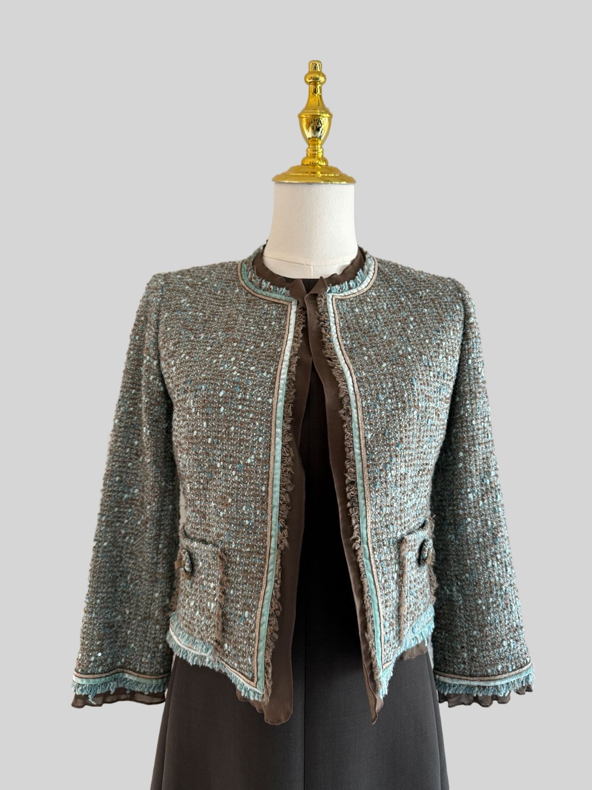 極美品FOXEY/フォクシー フォクシー スパンコール ツイードジャケット