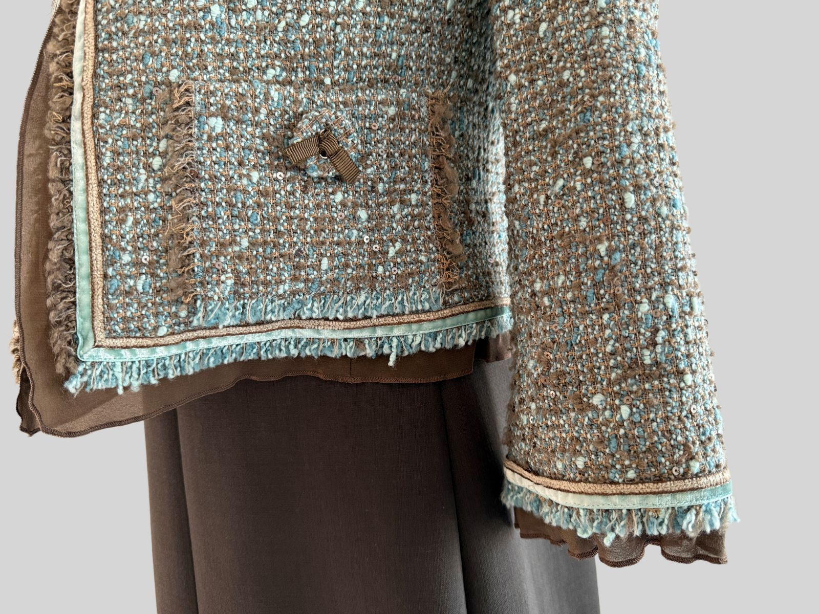 極美品FOXEY/フォクシー フォクシー スパンコール ツイードジャケット