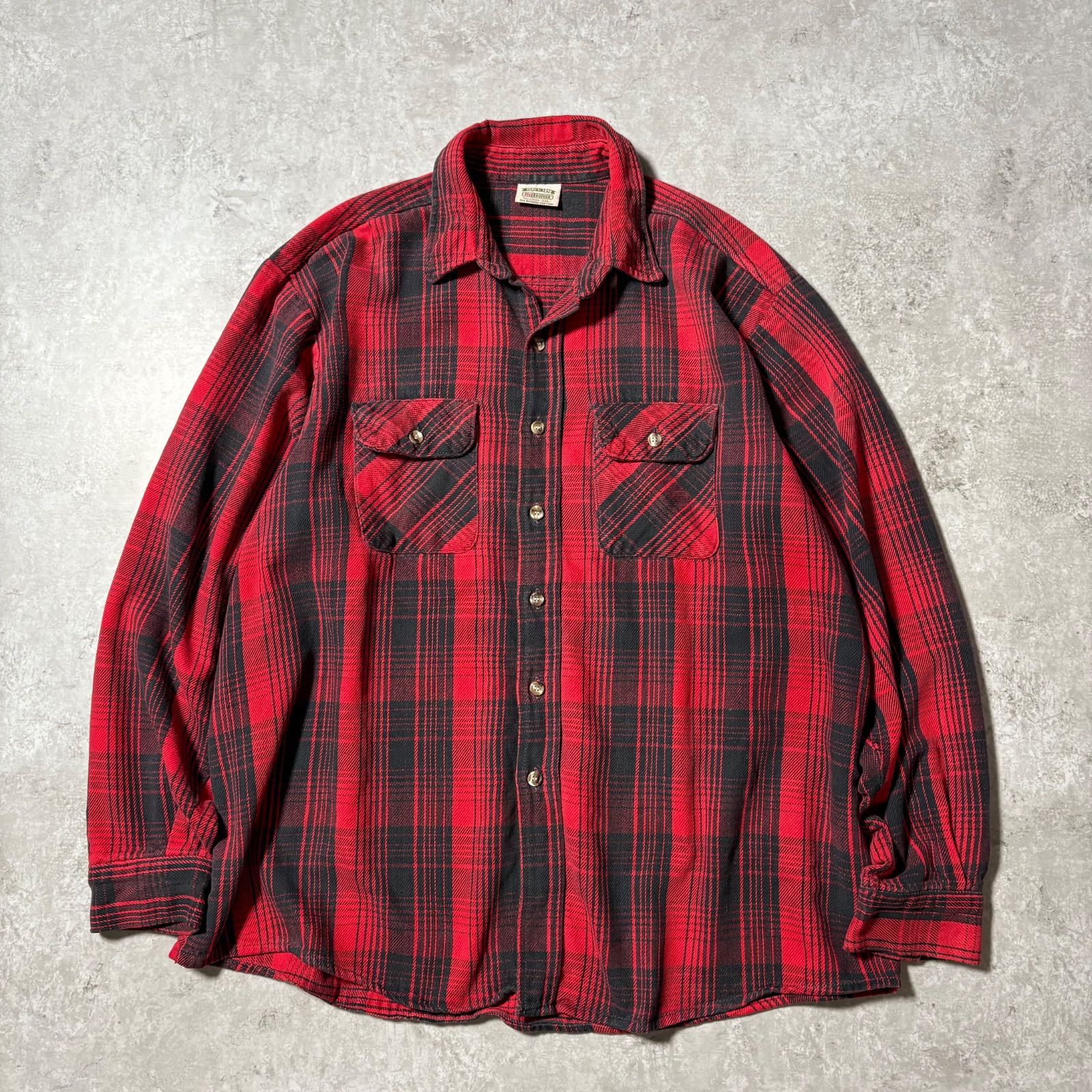 トップス 90s FIVEBROTHER heavy flannel shirt 1990s 