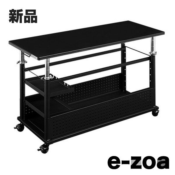 Bauhutte バウヒュッテ 昇降式Ｌ字デスク ロング 幅1000 mm ブラック BHD 1000 HL BK 2648310