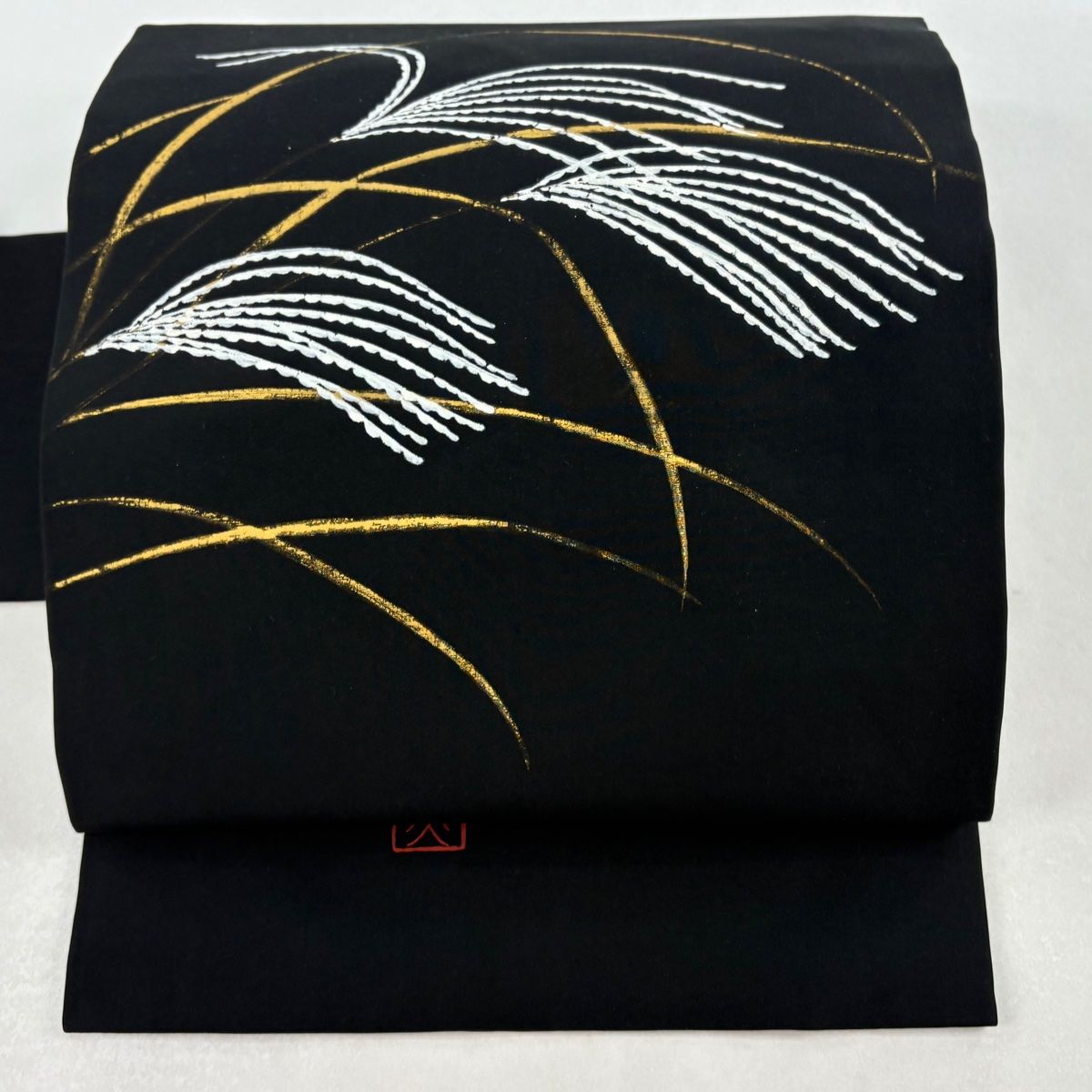 名古屋帯 優品 落款 ススキ 金彩 黒 正絹 【中古】 - メルカリ