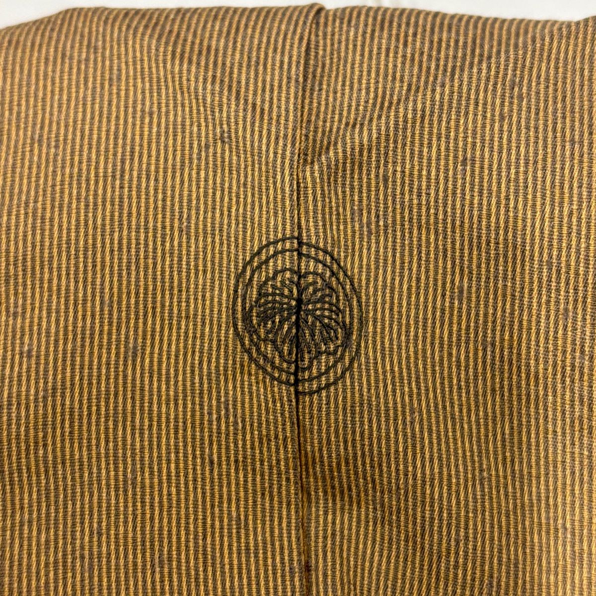 江戸小紋 身丈173.5cm 裄丈66.5cm M 袷 万筋 地紋 山吹茶色 正絹 名品