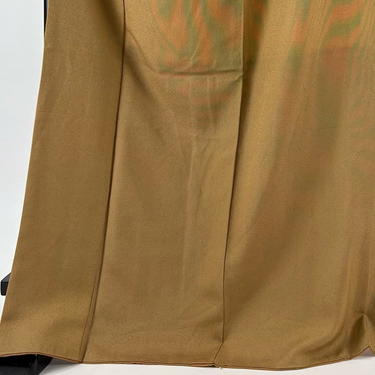 江戸小紋 身丈173.5cm 裄丈66.5cm M 袷 万筋 地紋 山吹茶色 正絹 名品