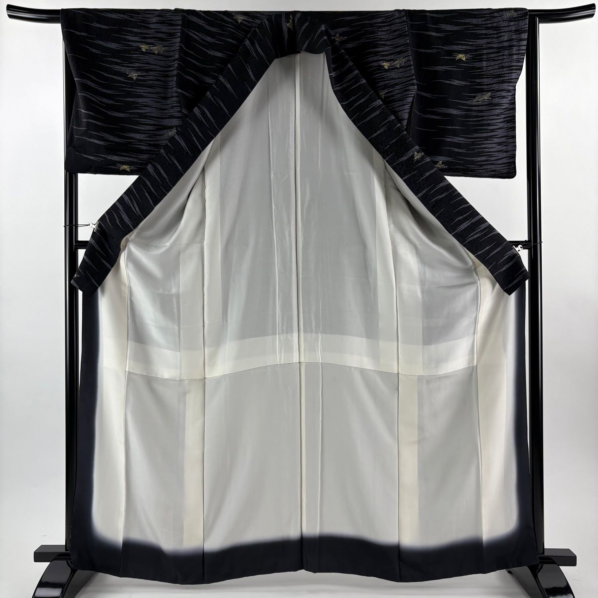 美品】 小紋 身丈165cm 裄丈65.5cm M 袷 コシノアヤコ 落款 松葉 舟