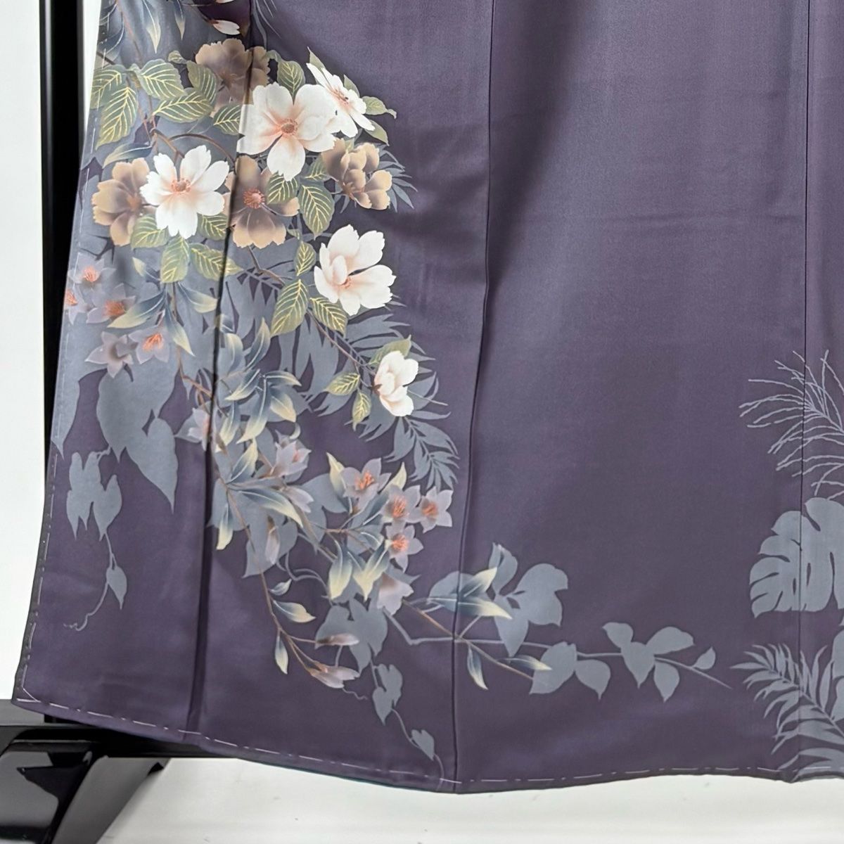 美品】 訪問着 身丈161.5cm 裄丈66cm M 袷 中村乃武夫 落款 枝花