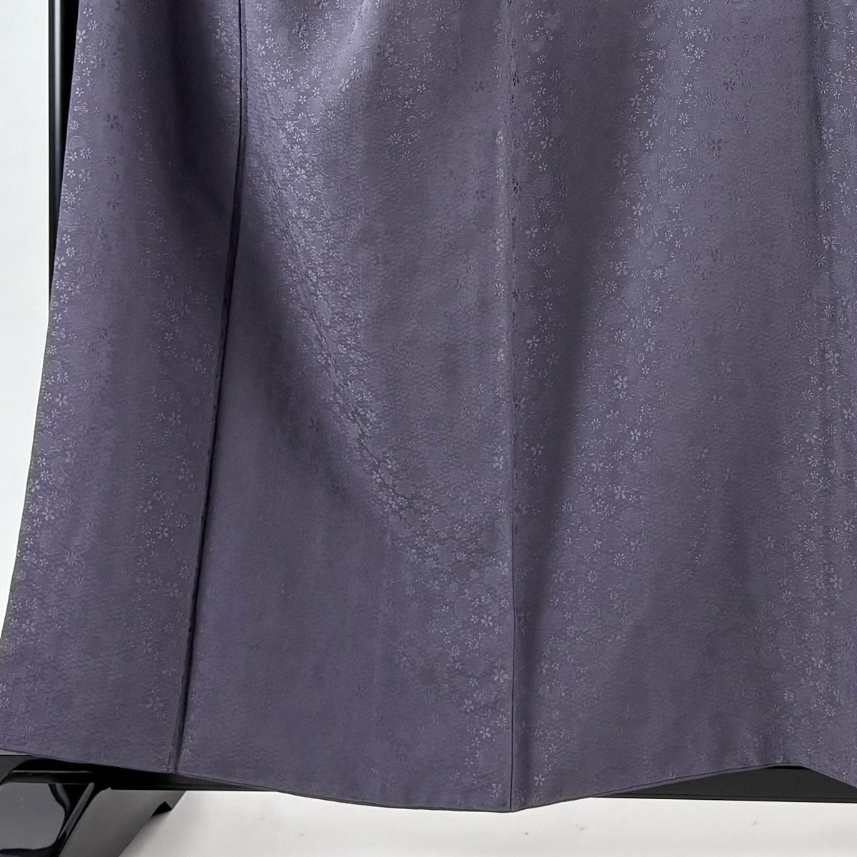 色無地 身丈157.5 cm 裄丈67.5 L 袷 地紋 紫 正絹