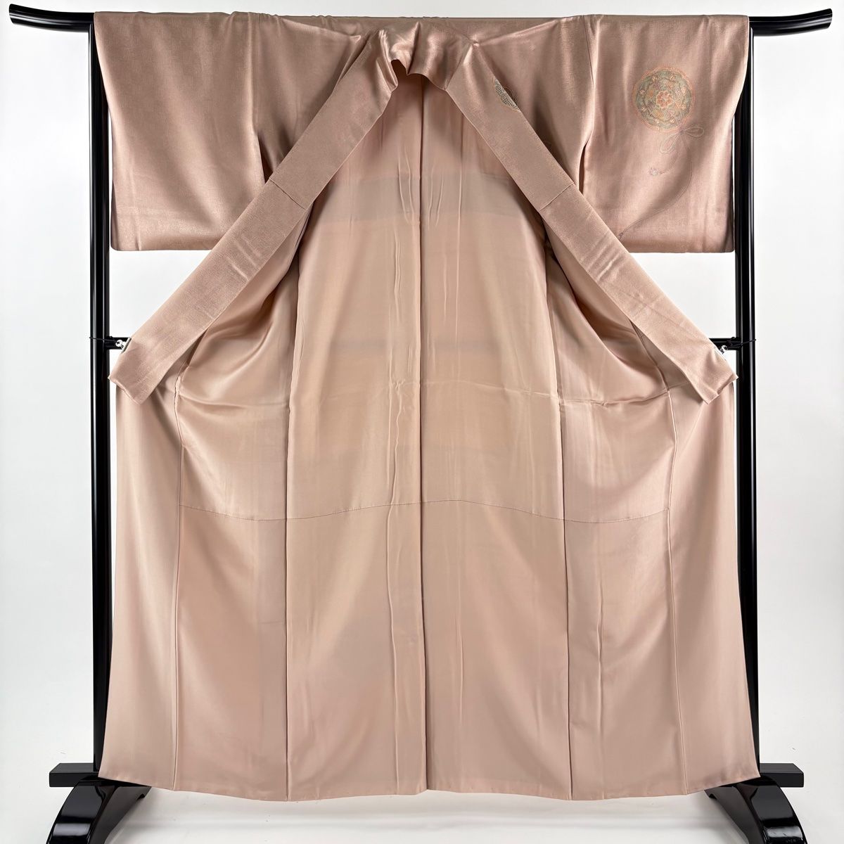 美品】 訪問着 身丈163cm 裄丈66.5cm M 袷 鏡裏文 鳳凰 刺繍 ぼかし