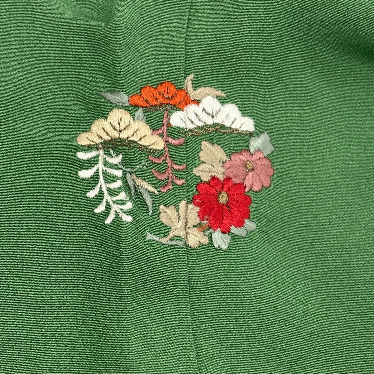 振袖 身丈159cm 裄丈67cm M 袷 緑 正絹 秀品 一つ紋 【中古】 - メルカリ