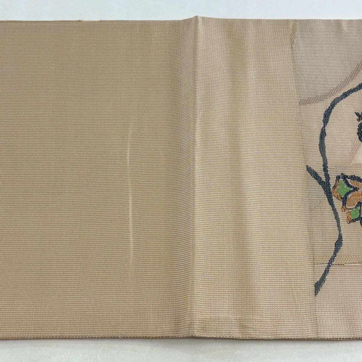 美品】 袋帯 秀品 花唐草 幾何学 箔 薄茶色 六通 正絹 【中古】 - メルカリ