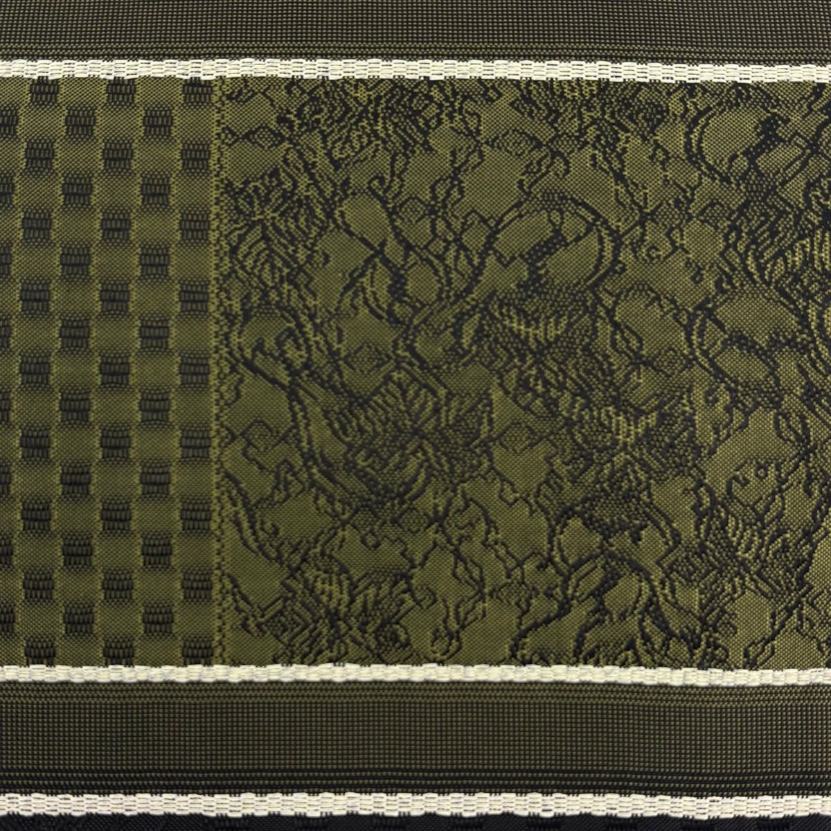 美品】 袋帯 秀品 人間国宝 南部芳松 落款 彫刻 絵図 黒 全通 正絹