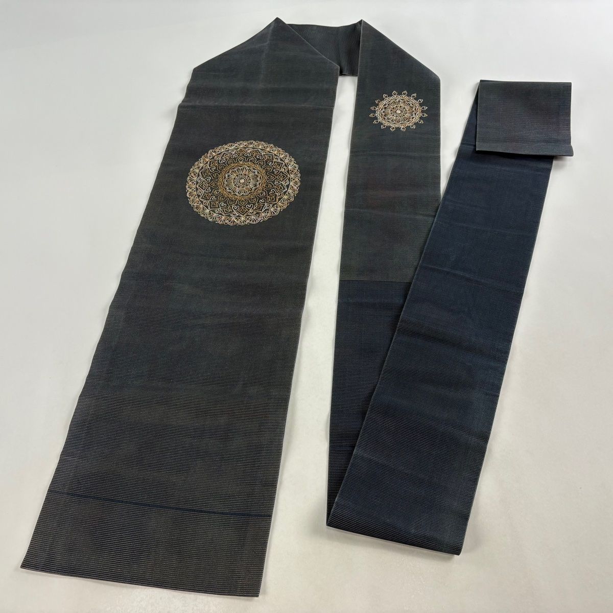 名古屋帯　黒豹　金糸　正絹　山口華楊 名古屋帯 秀品 華文 金銀糸 箔 黒灰 正絹 【中古】 - メルカリ