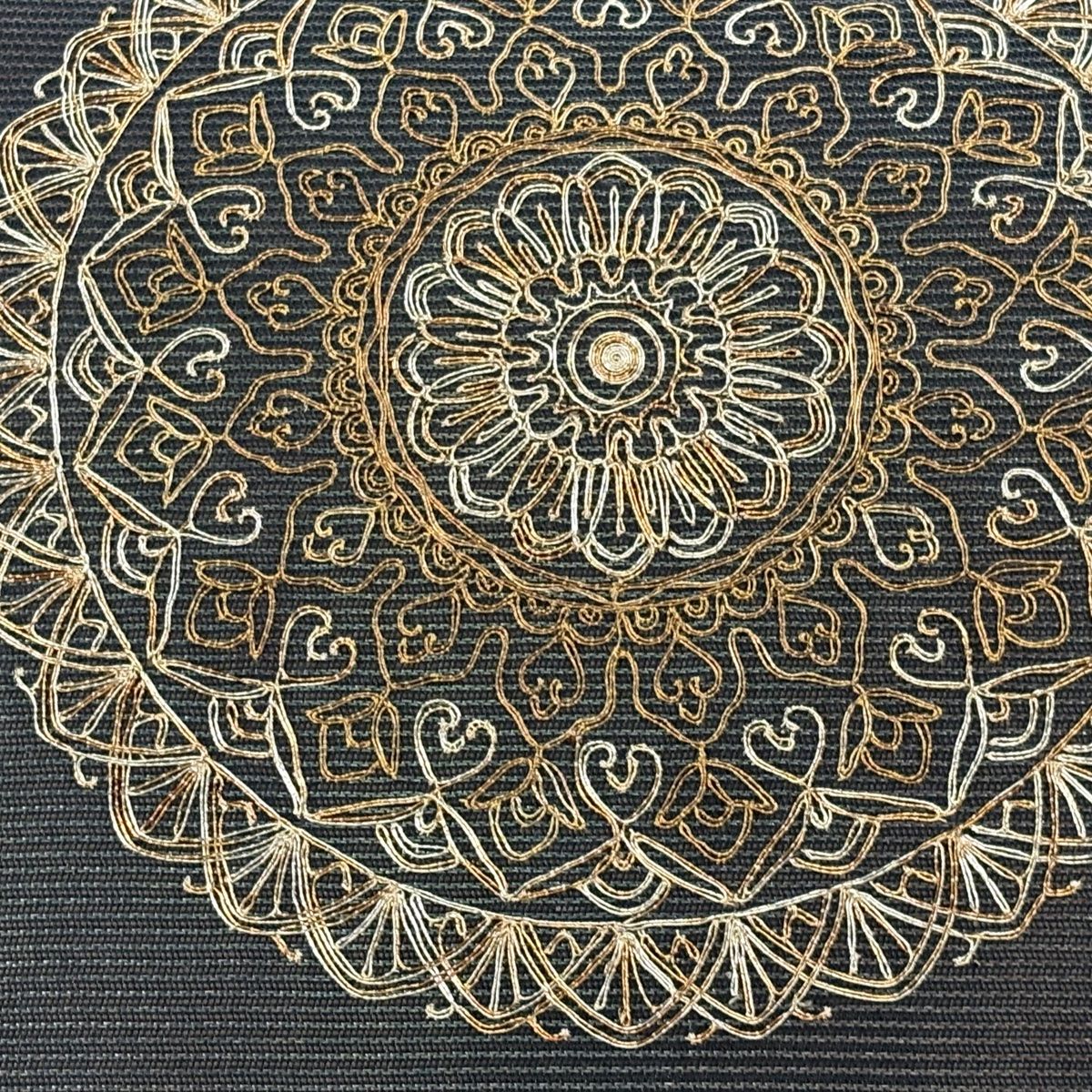 名古屋帯 秀品 華文 金銀糸 箔 黒灰 正絹 【中古】 - メルカリ