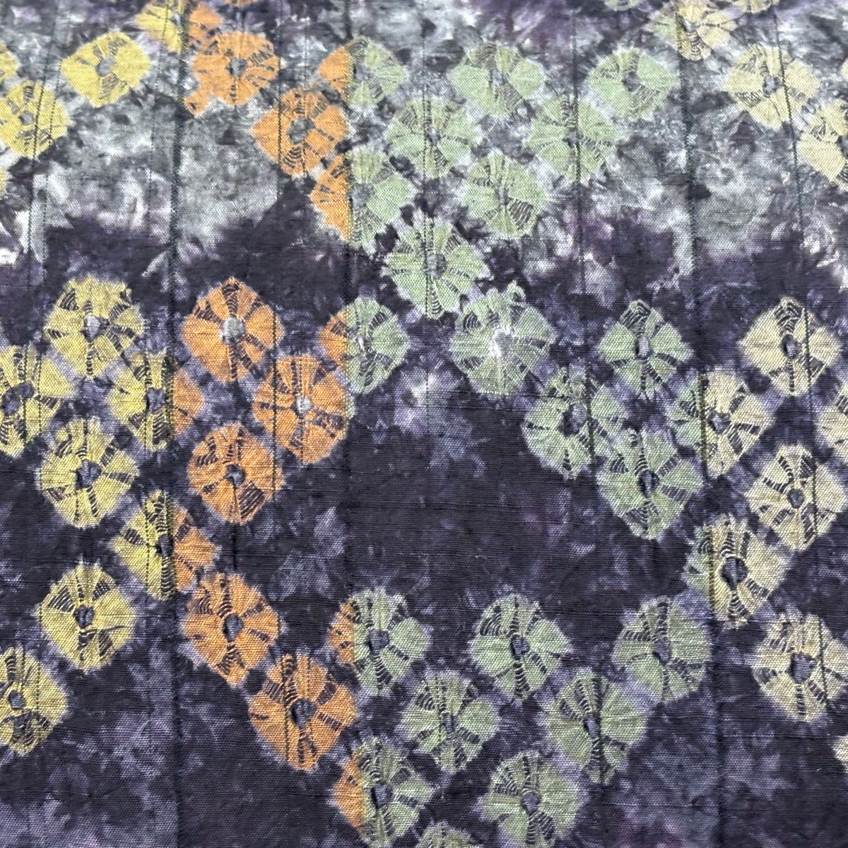 袋帯 秀品 幾何学模様 ぼかし 濃紫 全通 正絹 【中古】 - メルカリ