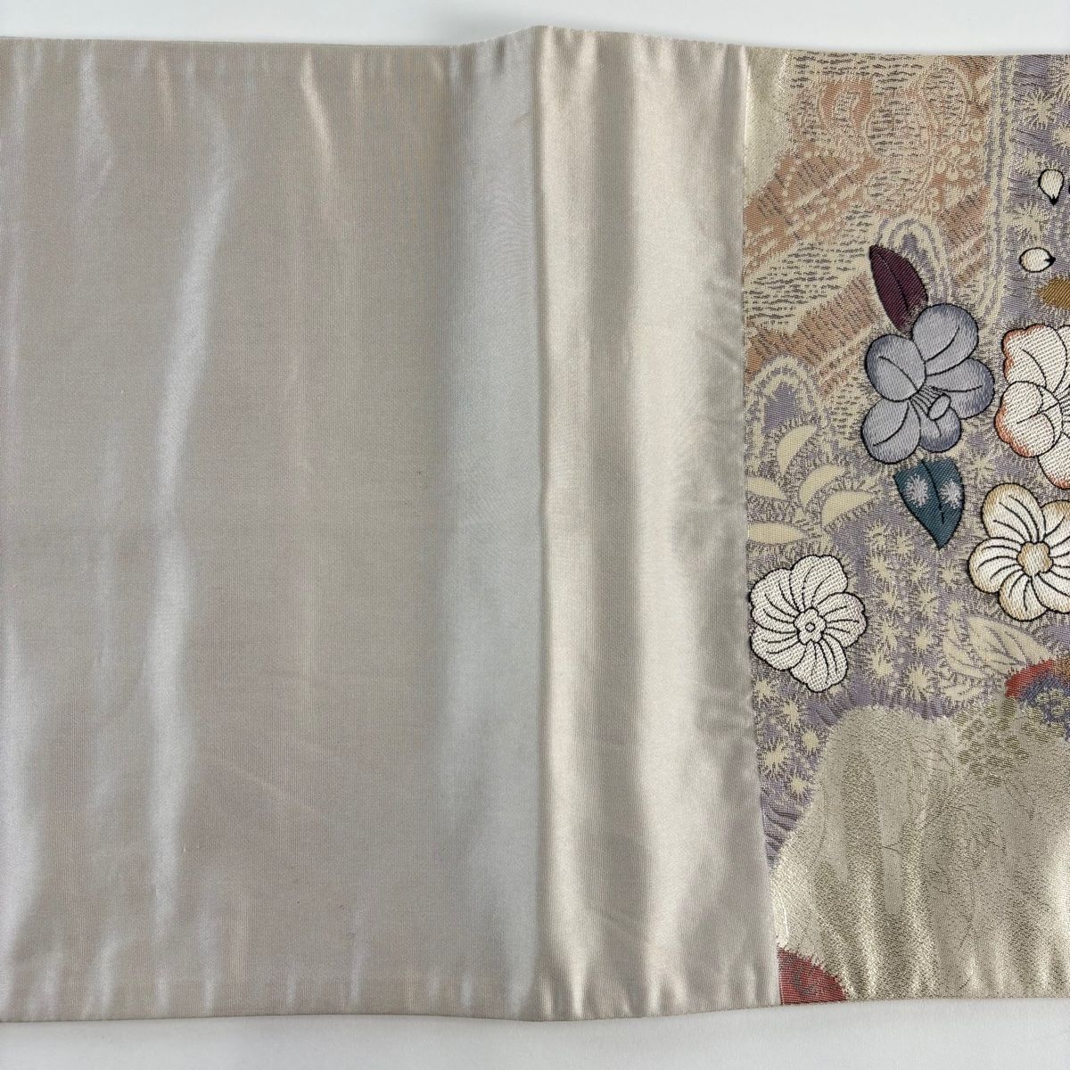 袋帯 秀品 辻が花柄 霞 箔 ベージュ 六通 正絹 【中古】 - メルカリ