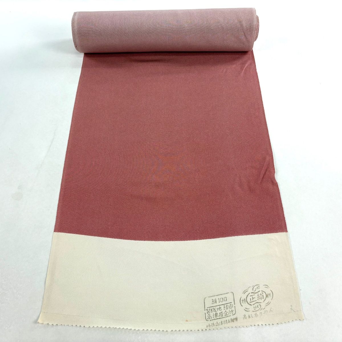 反物 秀品 江戸小紋 鮫文 茜色 正絹 【中古】 - メルカリ