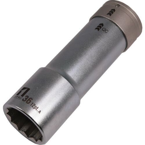 ミツトモ ＱＣソケット シングル ３６ｍｍ １２角 ＩＭ−６Ｗ３６ＳＬ−１２Ｋ