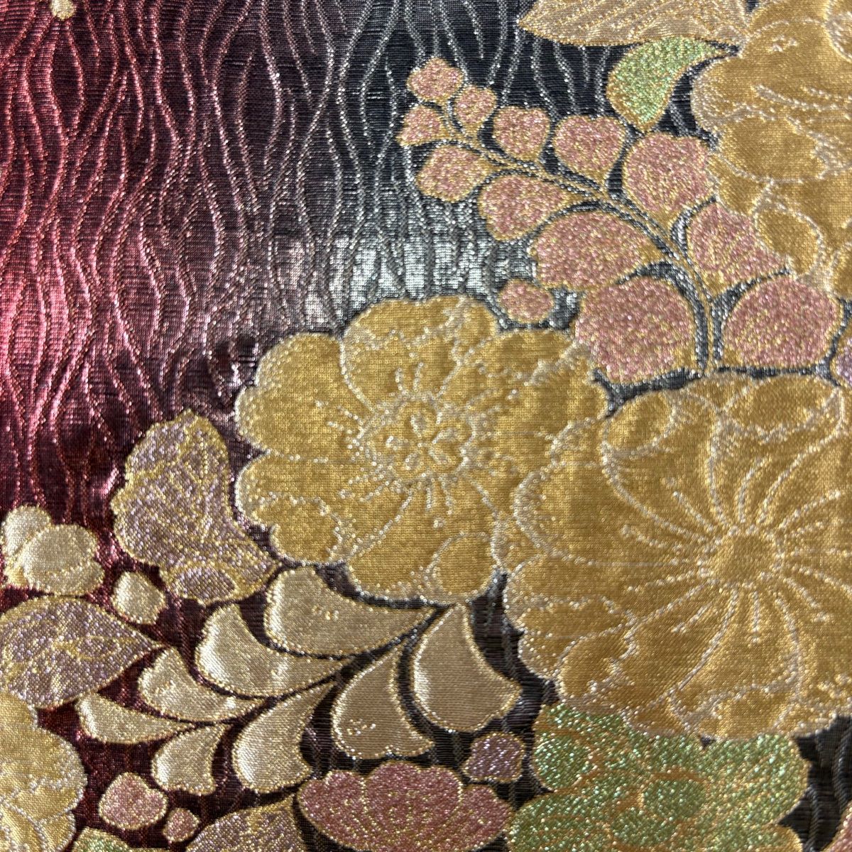 美品】 袋帯 秀品 辻が花 金銀糸 箔 茜色 六通 正絹 【中古】 - メルカリ