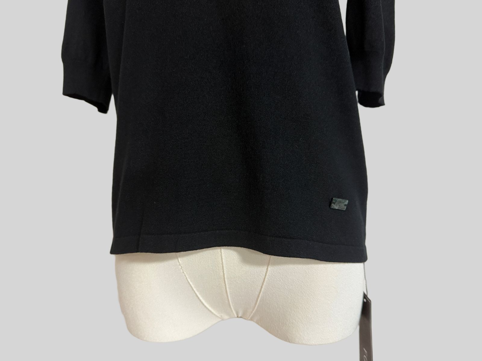 極美品FOXEY/フォクシー 42240 ニットトップ エレノア ブラック シルク