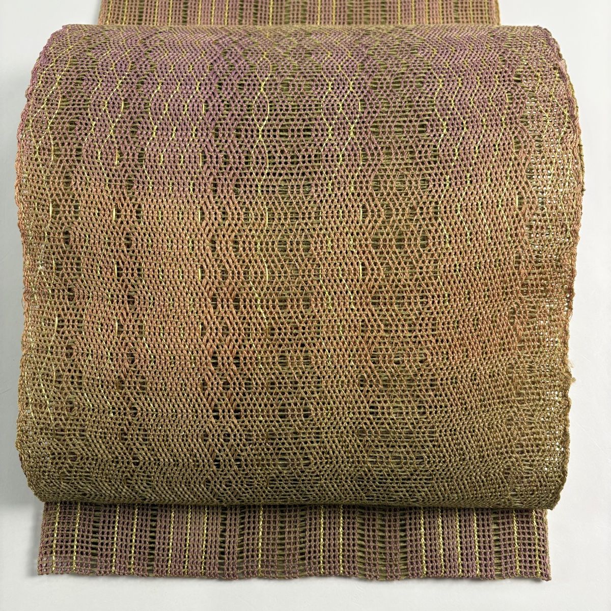 美品】 名古屋帯 秀品 夏帯 幾何学 金糸 薄茶色 正絹 【中古】 - メルカリ