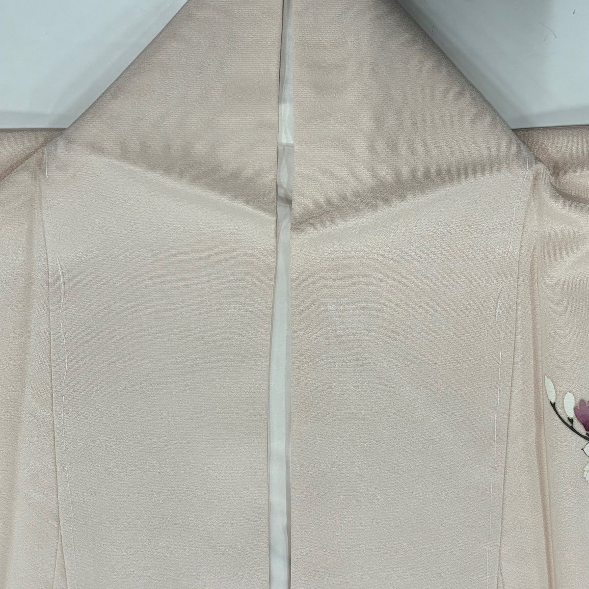  訪問着 身丈167 5 cm 裄丈68 L 袷 草花 霞 金彩 ぼかし 薄ピンク 正絹 秀品 訪問着 付け下げ 着物