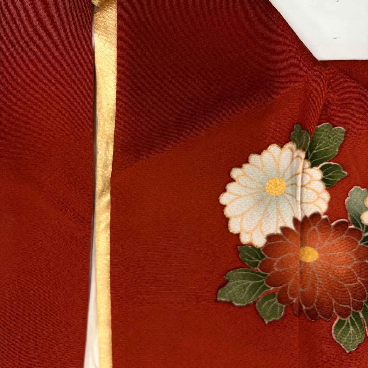 訪問着 身丈162.5cm 裄丈66cm M 袷 花井幸子 落款 菊 葉と実 刺繍 金糸