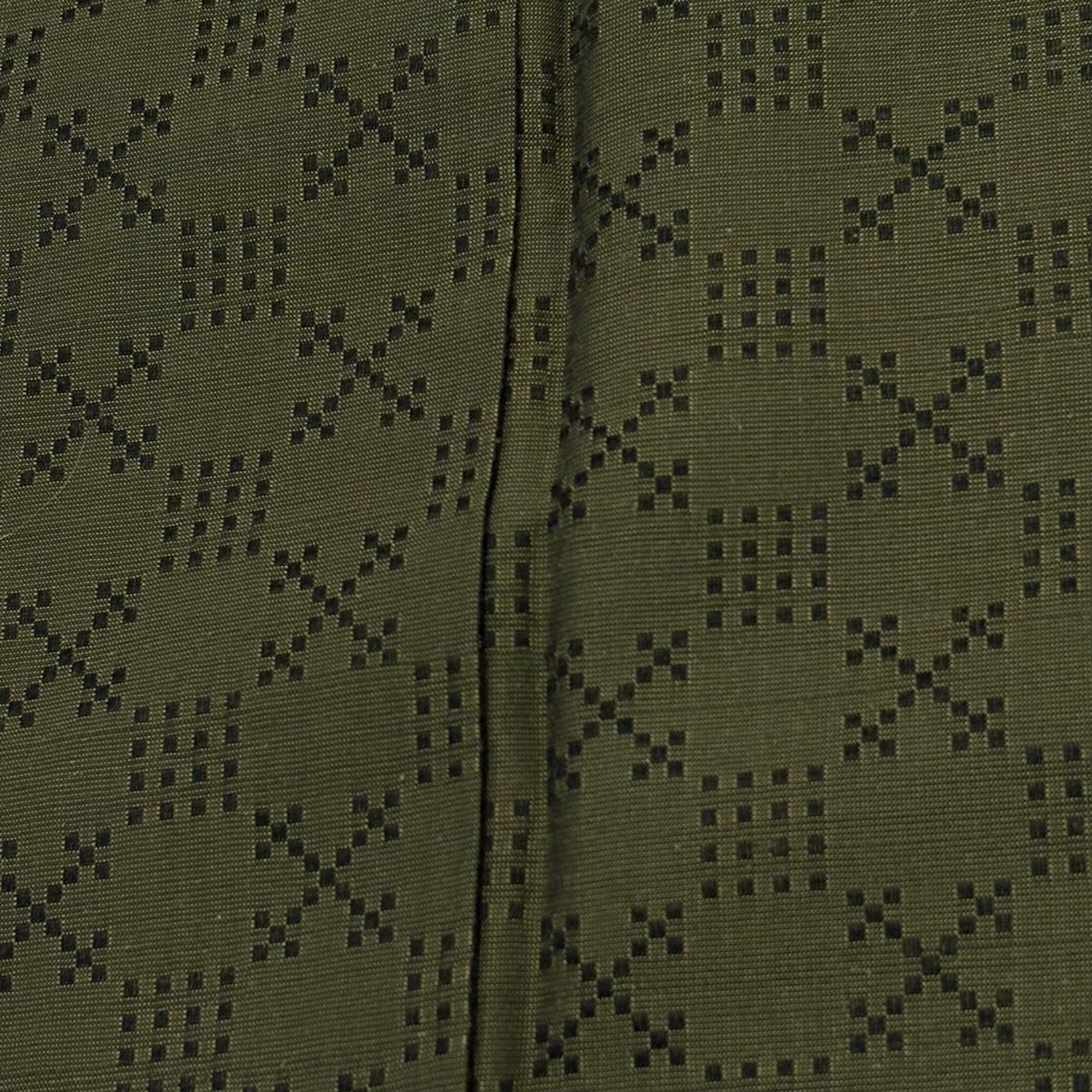 幾何学模様 茶緑色