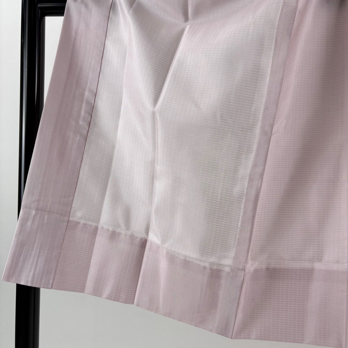 長襦袢 身丈124 cm 裄丈65.5 M 縞 薄ピンク 正絹 秀品