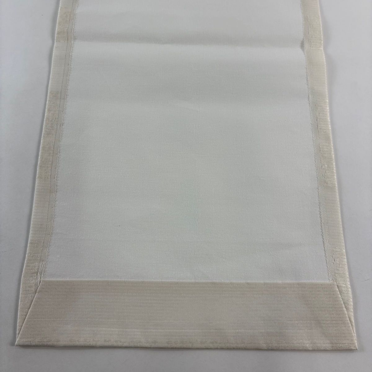  開き名古屋帯 地紋 クリーム 正絹 名古屋帯 帯